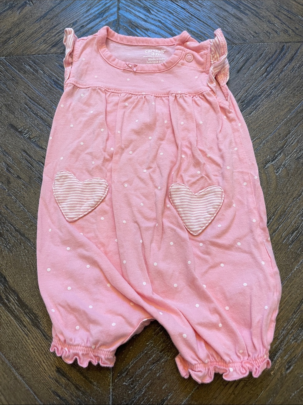 Carter's Pink Polka Dot Romper 3M